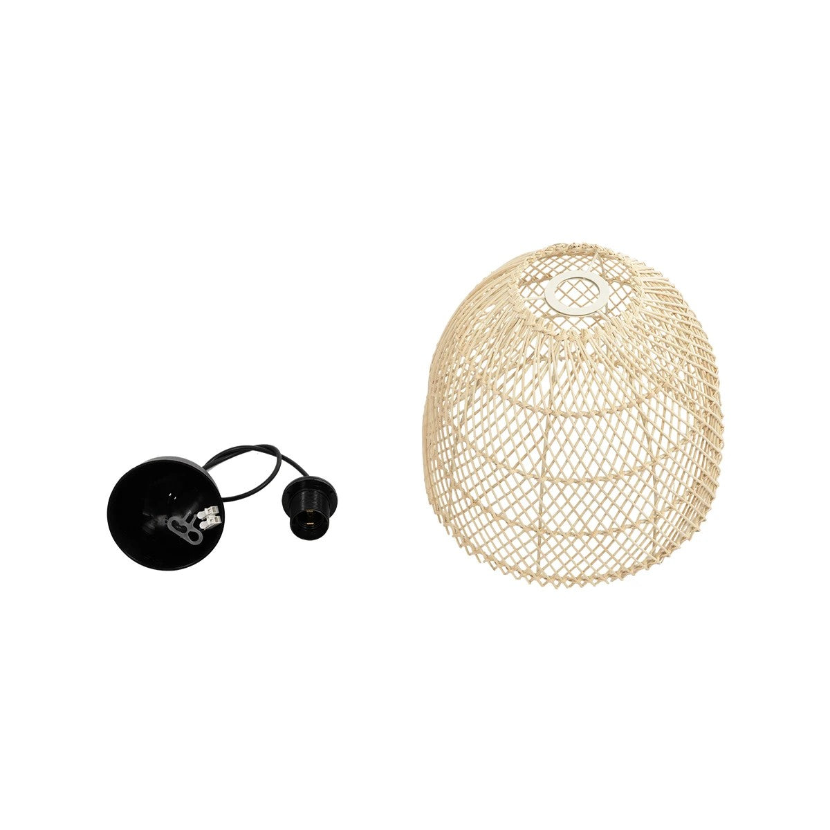 CESTINO 204-0178 Boho Κρεμαστό Φωτιστικό Οροφής Μονόφωτο 1 x E27 AC 220-240V IP20 Μπεζ - Μ30 x Π30 x Υ25