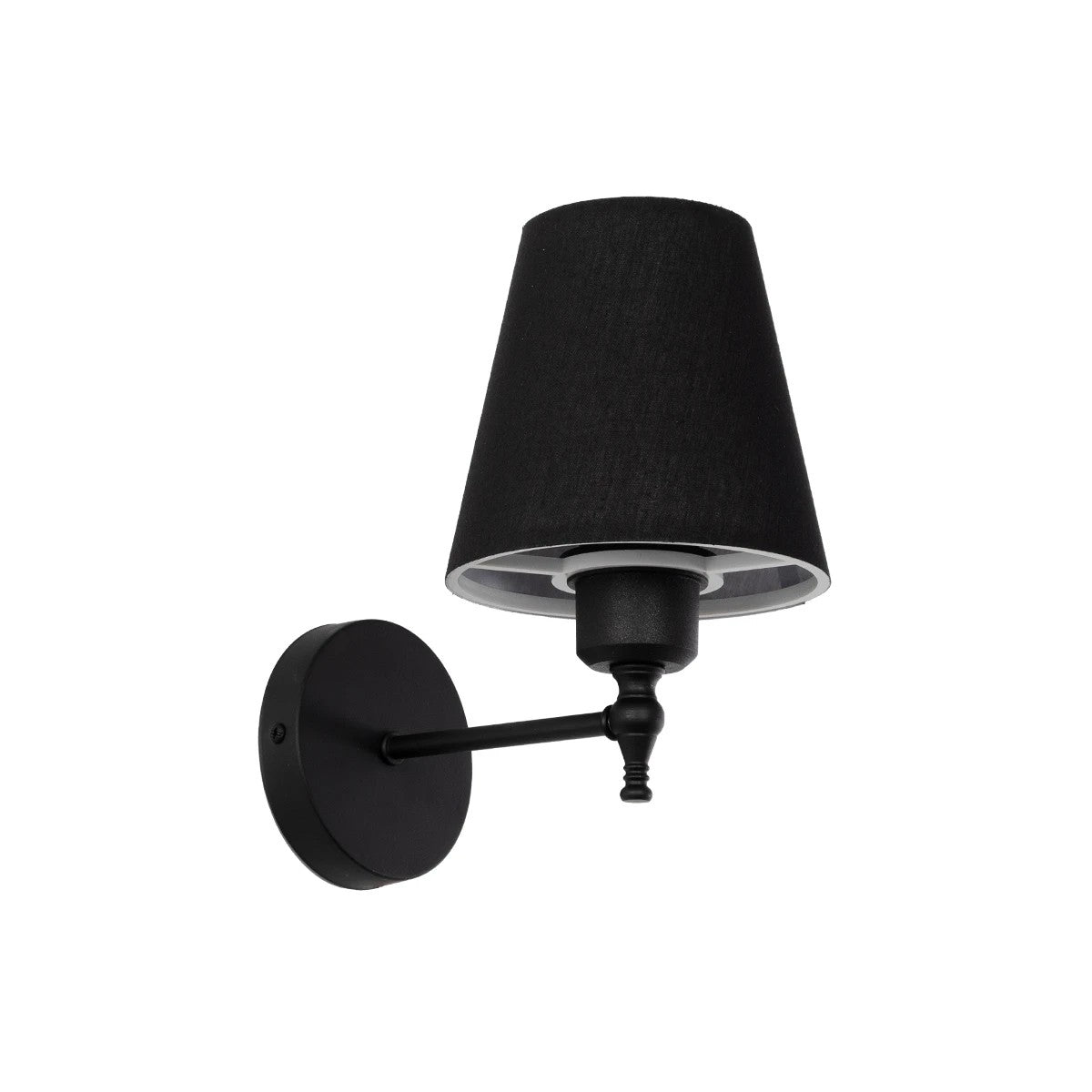 ELEGANTE 204-0185 Modern Wall Light - Sconce with 1 x E27 AC 220-240V IP20 Socket - Black - L14 x W22 x H24