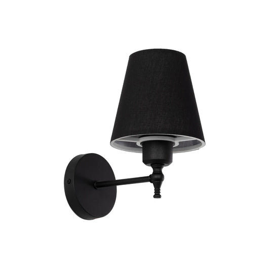 ELEGANTE 204-0185 Μοντέρνο Φωτιστικό Τοίχου - Απλίκα με Ντουί 1 x E27 AC 220-240V IP20 - Μαύρο - Μ14 x Π22 x Υ24