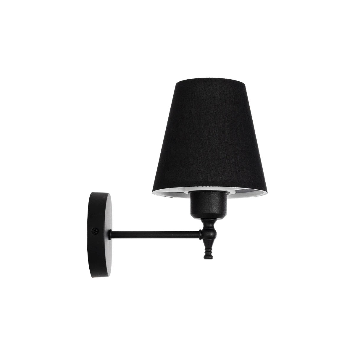 ELEGANTE 204-0185 Modern Wall Light - Sconce with 1 x E27 AC 220-240V IP20 Socket - Black - L14 x W22 x H24