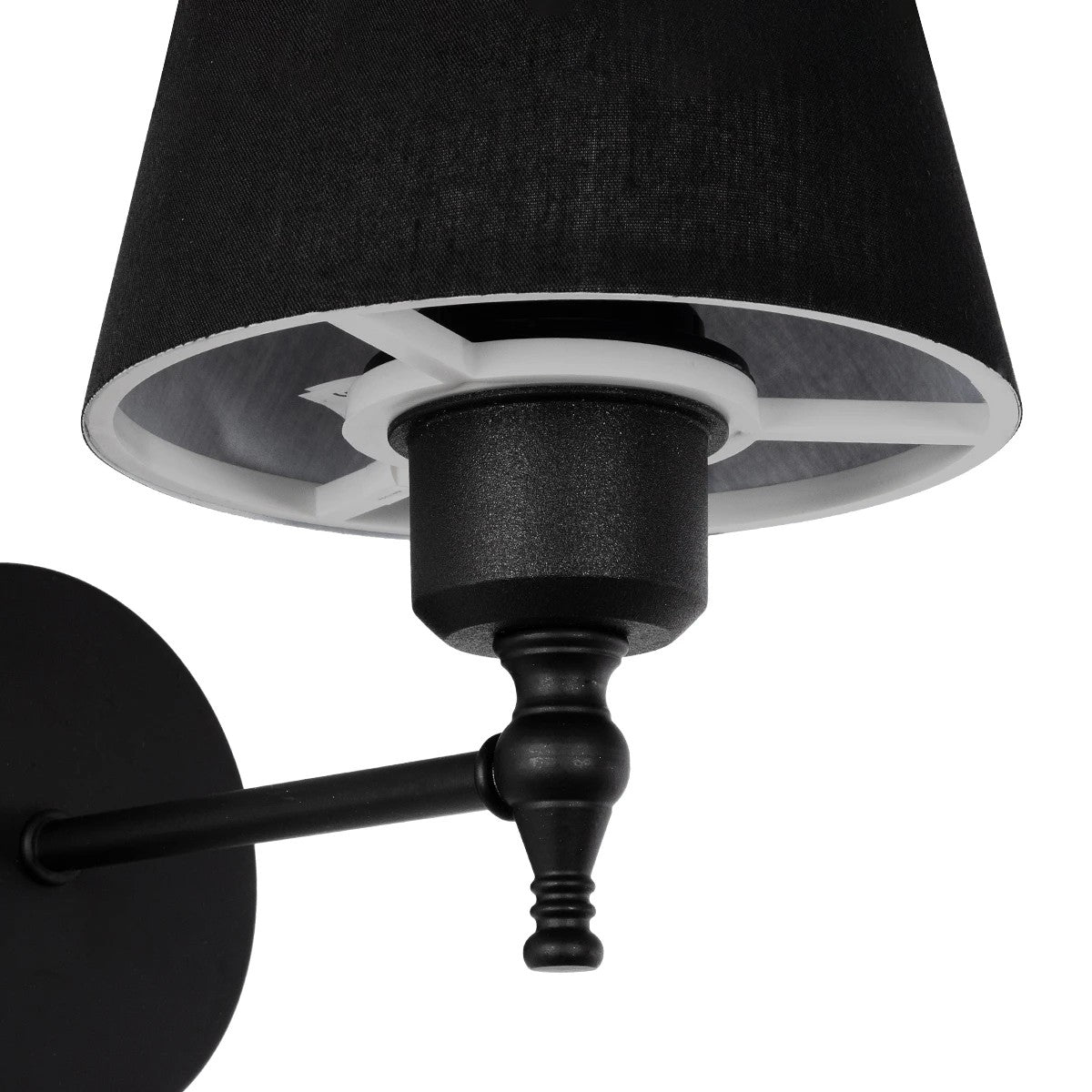 ELEGANTE 204-0185 Modern Wall Light - Sconce with 1 x E27 AC 220-240V IP20 Socket - Black - L14 x W22 x H24