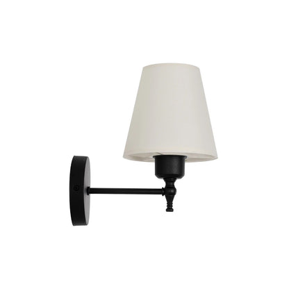 ELEGANTE 204-0186 Modern Wall Light - Sconce with 1 x E27 AC 220-240V IP20 Socket - Black & Beige - L14 x W22 x H24