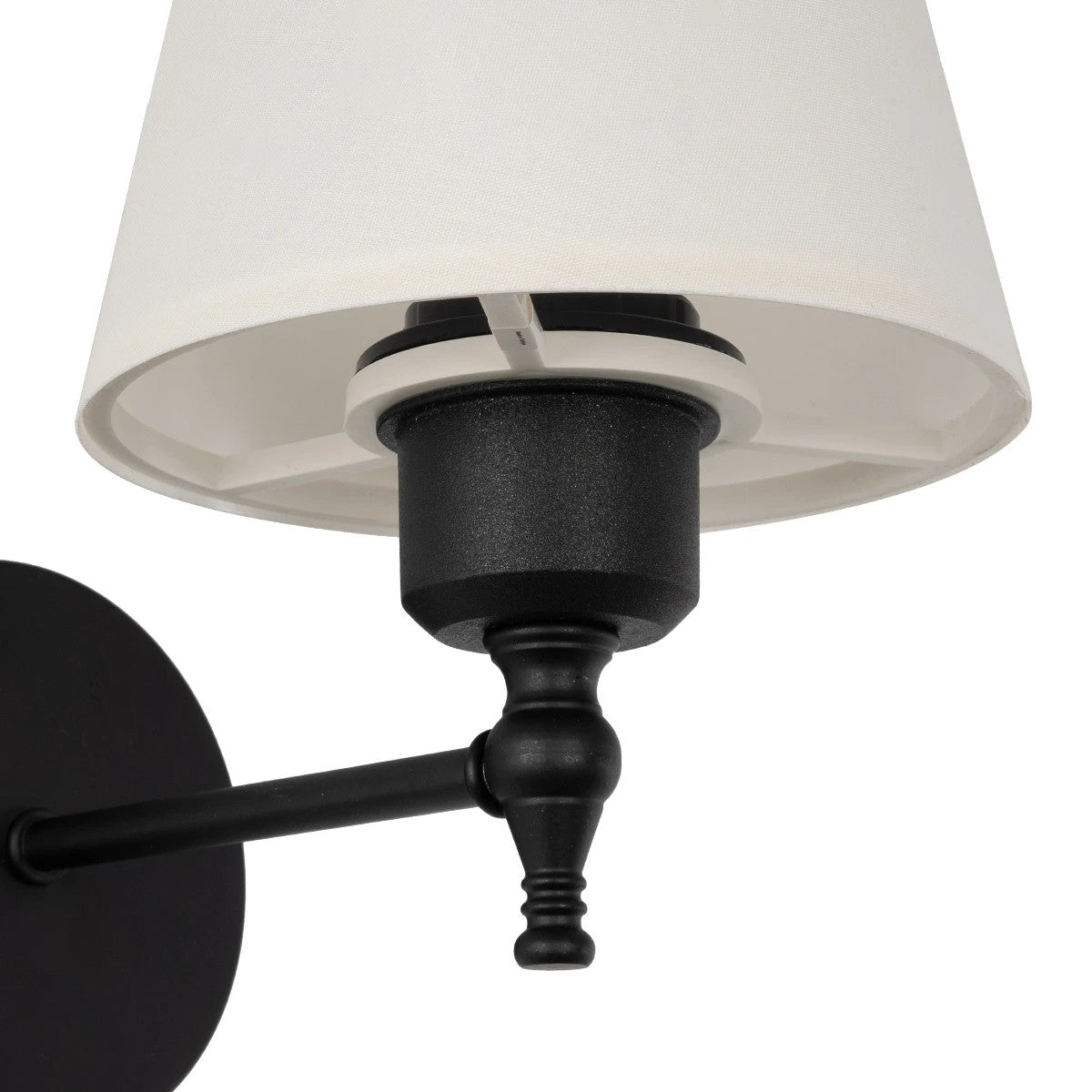 ELEGANTE 204-0186 Modern Wall Light - Sconce with 1 x E27 AC 220-240V IP20 Socket - Black & Beige - L14 x W22 x H24