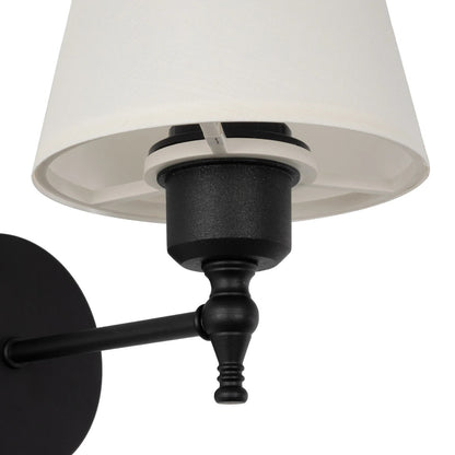 ELEGANTE 204-0186 Modern Wall Light - Sconce with 1 x E27 AC 220-240V IP20 Socket - Black & Beige - L14 x W22 x H24