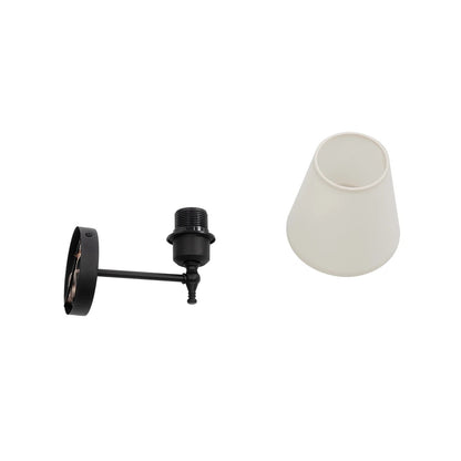 ELEGANTE 204-0186 Modern Wall Light - Sconce with 1 x E27 AC 220-240V IP20 Socket - Black & Beige - L14 x W22 x H24