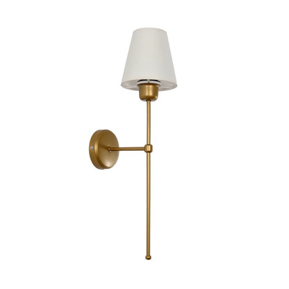 LING 204-0189 Modern Wall Light - Sconce with 1 x E27 AC 220-240V IP20 Socket - Gold & Beige - L14 x W21 x H54