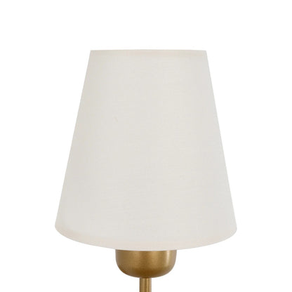 LING 204-0189 Modern Wall Light - Sconce with 1 x E27 AC 220-240V IP20 Socket - Gold & Beige - L14 x W21 x H54