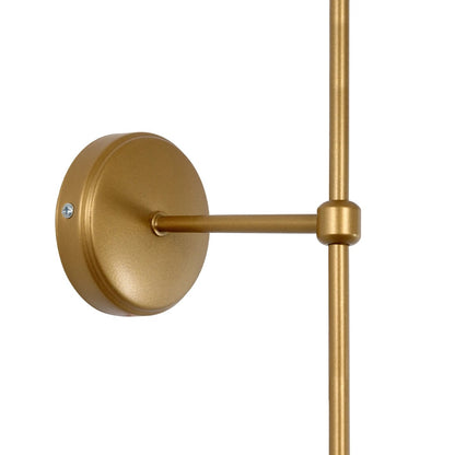 LING 204-0189 Modern Wall Light - Sconce with 1 x E27 AC 220-240V IP20 Socket - Gold & Beige - L14 x W21 x H54