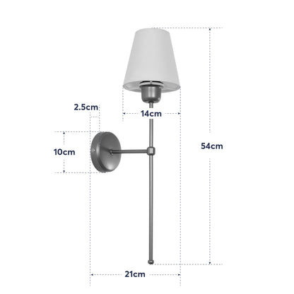 LING 204-0189 Modern Wall Light - Sconce with 1 x E27 AC 220-240V IP20 Socket - Gold & Beige - L14 x W21 x H54