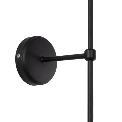 LING 204-0190 Μοντέρνο Φωτιστικό Τοίχου - Απλίκα με Ντουί 1 x E27 AC 220-240V IP20 - Μαύρο & Μπεζ - Μ14 x Π21 x Υ54