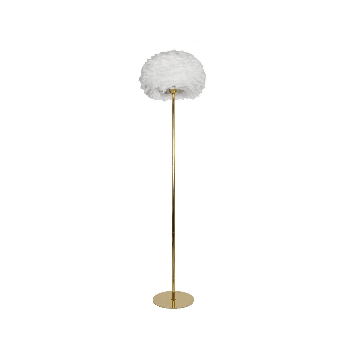 ALES 204-0192 Modern Floor Lamp with 1 x E27 AC 220-240V IP20 Socket - Beige & Gold - L40 x W40 x H150