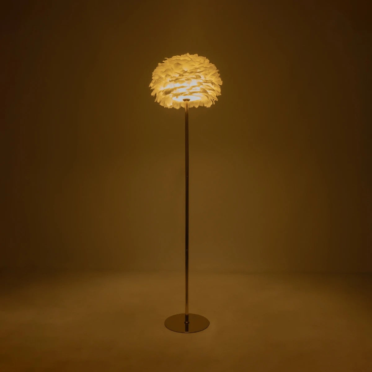 ALES 204-0192 Modern Floor Lamp with 1 x E27 AC 220-240V IP20 Socket - Beige & Gold - L40 x W40 x H150