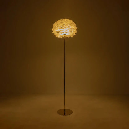 ALES 204-0192 Modern Floor Lamp with 1 x E27 AC 220-240V IP20 Socket - Beige & Gold - L40 x W40 x H150
