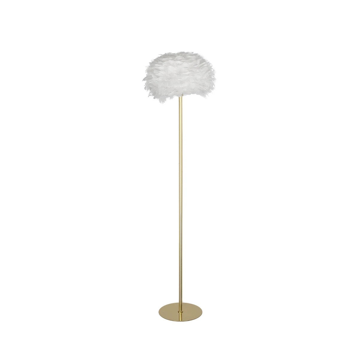 ALES 204-0192 Modern Floor Lamp with 1 x E27 AC 220-240V IP20 Socket - Beige & Gold - L40 x W40 x H150