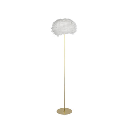 ALES 204-0192 Modern Floor Lamp with 1 x E27 AC 220-240V IP20 Socket - Beige & Gold - L40 x W40 x H150