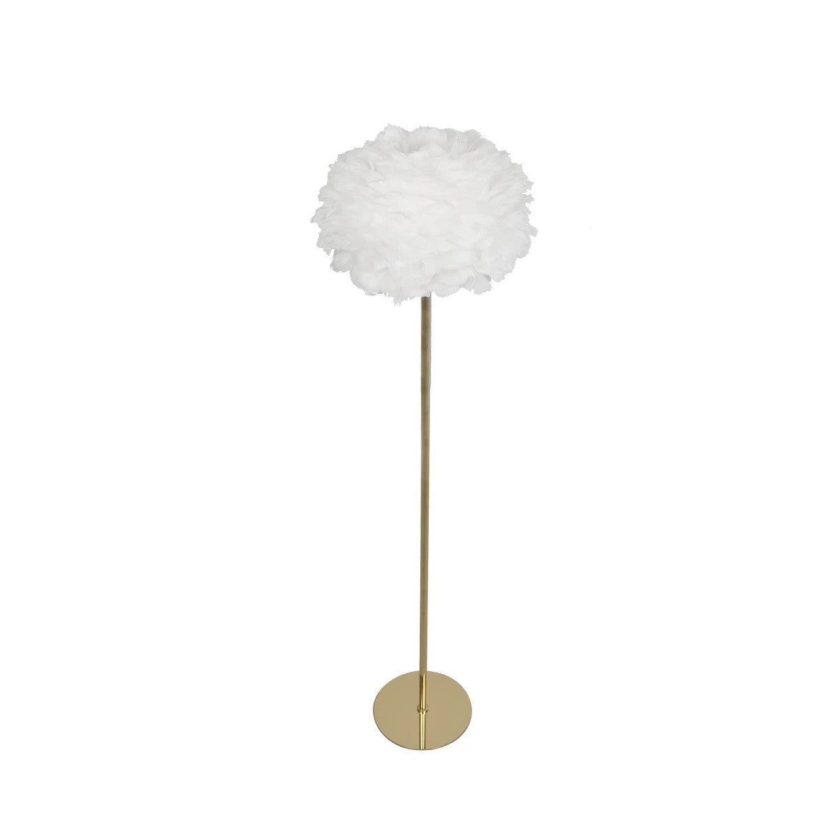 ALES 204-0192 Modern Floor Lamp with 1 x E27 AC 220-240V IP20 Socket - Beige & Gold - L40 x W40 x H150