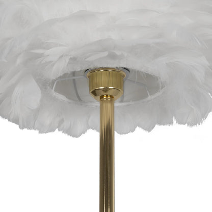 ALES 204-0192 Modern Floor Lamp with 1 x E27 AC 220-240V IP20 Socket - Beige & Gold - L40 x W40 x H150