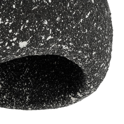 STONE 204-0194 Μοντέρνο Κρεμαστό Φωτιστικό Καμπάνα Μονόφωτο 1 x E27 IP20 Μαύρο με Λευκό Πολυστερίνη με Ρητίνη - Μ35 x Π31 x Υ26