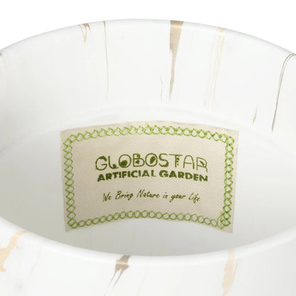 DENPASAR 20526 Διακοσμητική Κεραμική Γλάστρα Λευκή με Χρυσό Μ20 x Π20 x Υ21