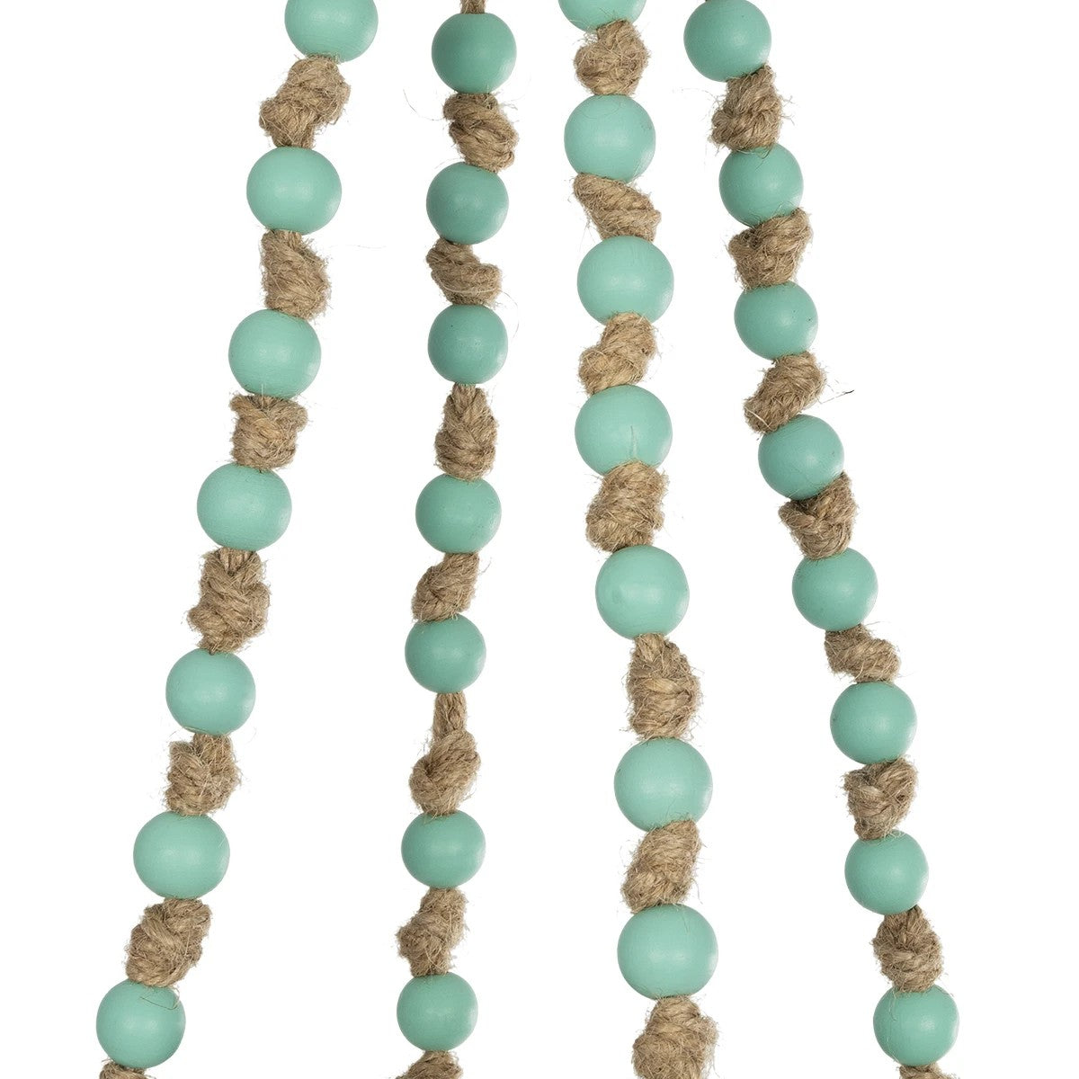 PUEBLO 20532 Διακοσμητική Κεραμική Γλάστρα Λευκή με Μακραμέ Μ13 x Π13 x Υ12