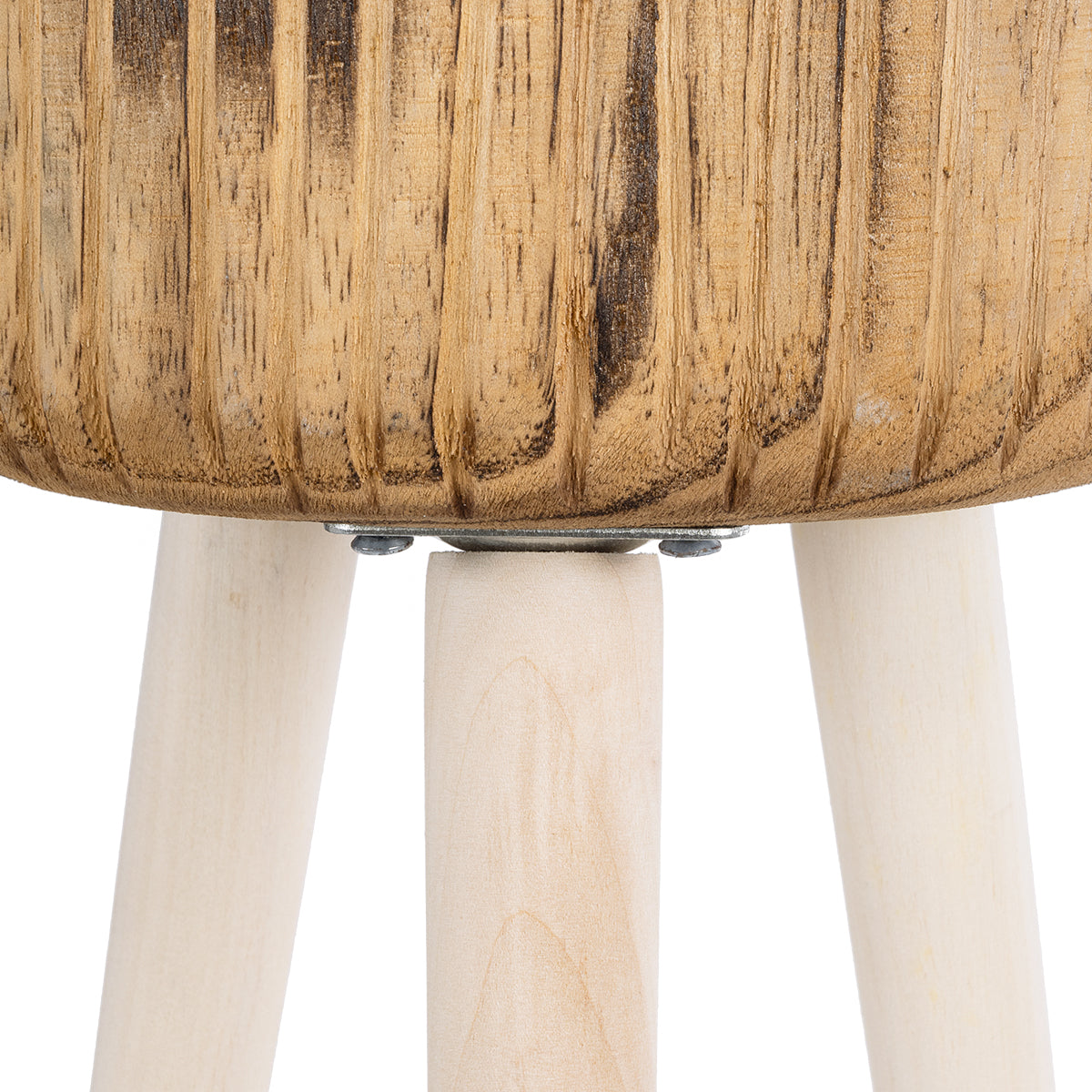 JAMAICA 20553 Διακοσμητικό Ξύλινο Κασπώ Γλάστρα - Flower Pot Καφέ Φ18 x Υ38cm