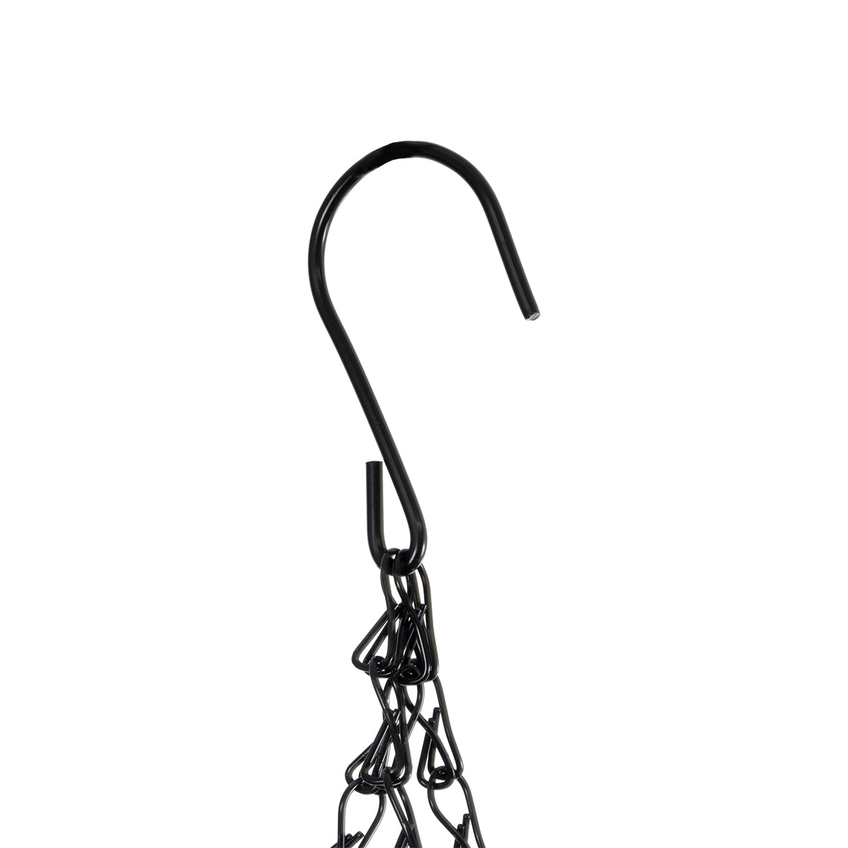 KARYSTOS 20563 Κρεμαστό Διακοσμητικό Κασπώ Γλάστρα - Flower Pot από Φλοιό Καρύδας Καφέ με Μαύρη Μεταλλική Βάση Φ30 x Υ15cm