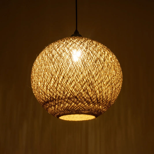 SOLEI 205-0001 Boho Κρεμαστό Φωτιστικό Οροφής με Ντουί 1 x E27 AC 220-240V IP20 - Μπεζ - M40 x Π40 x Υ36