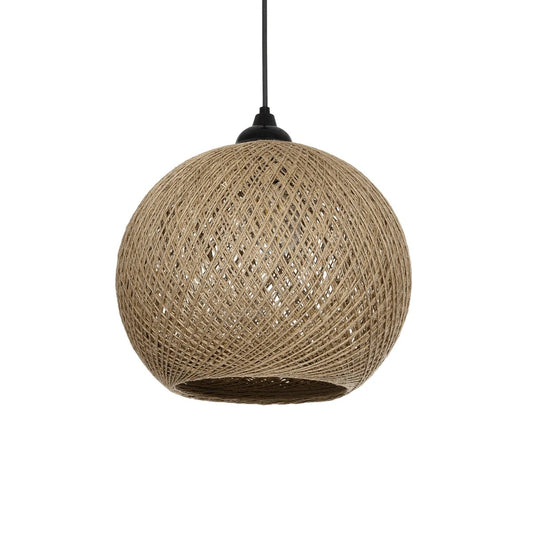 SOLEI 205-0002 Boho Κρεμαστό Φωτιστικό Οροφής με Ντουί 1 x E27 AC 220-240V IP20 - Μπεζ - M30 x Π30 x Υ26