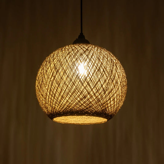 SOLEI 205-0002 Boho Κρεμαστό Φωτιστικό Οροφής με Ντουί 1 x E27 AC 220-240V IP20 - Μπεζ - M30 x Π30 x Υ26