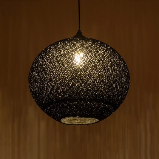 SOLEI 205-0004 Boho Κρεμαστό Φωτιστικό Οροφής με Ντουί 1 x E27 AC 220-240V IP20 - Μαύρο - M40 x Π40 x Υ36