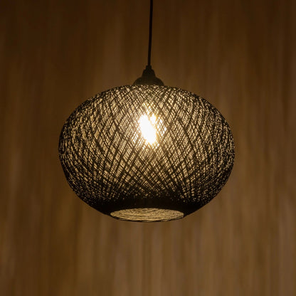 SOLEI 205-0005 Boho Κρεμαστό Φωτιστικό Οροφής με Ντουί 1 x E27 AC 220-240V IP20 - Μαύρο - M30 x Π30 x Υ35