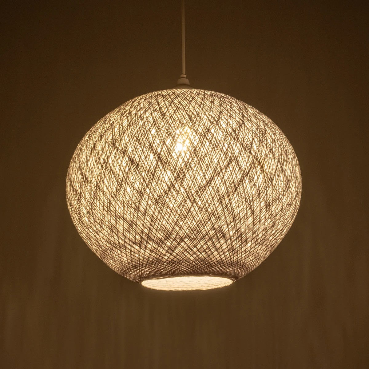 SOLEI 205-0007 Boho Κρεμαστό Φωτιστικό Οροφής με Ντουί 1 x E27 AC 220-240V IP20 - Λευκό - M40 x Π40 x Υ36