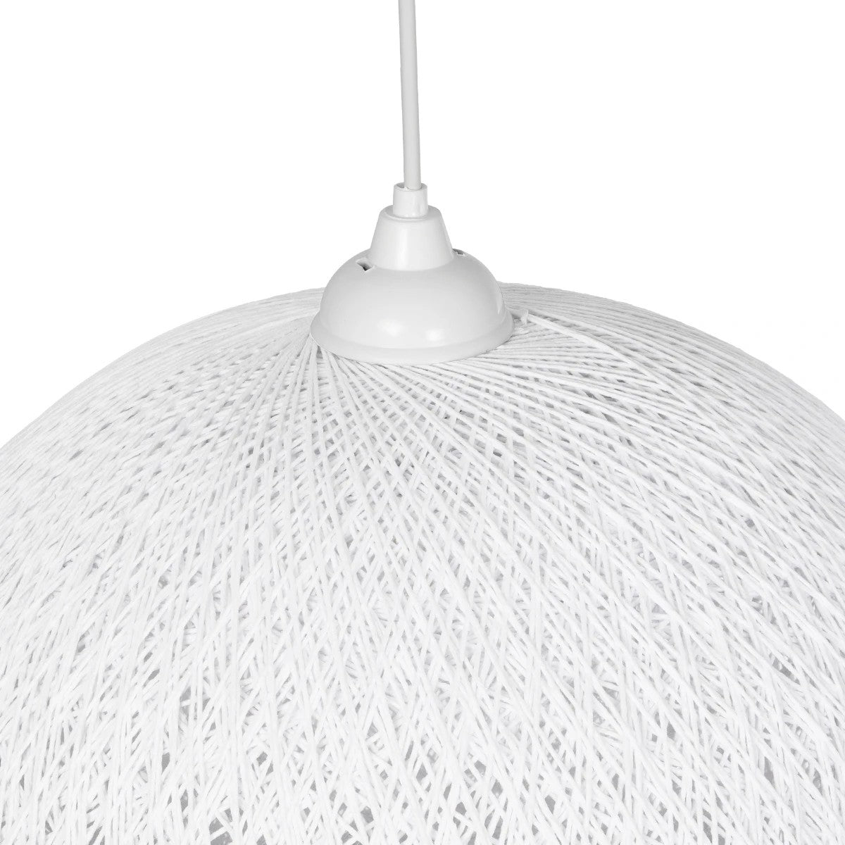 SOLEI 205-0007 Boho Κρεμαστό Φωτιστικό Οροφής με Ντουί 1 x E27 AC 220-240V IP20 - Λευκό - M40 x Π40 x Υ36