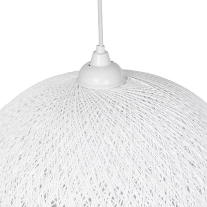 SOLEI 205-0007 Boho Κρεμαστό Φωτιστικό Οροφής με Ντουί 1 x E27 AC 220-240V IP20 - Λευκό - M40 x Π40 x Υ36