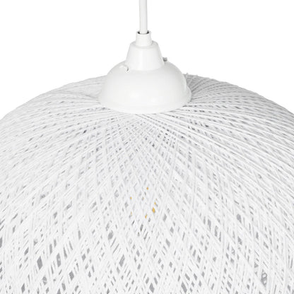 SOLEI 205-0008 Boho Κρεμαστό Φωτιστικό Οροφής με Ντουί 1 x E27 AC 220-240V IP20 - Λευκό - M30 x Π30 x Υ26