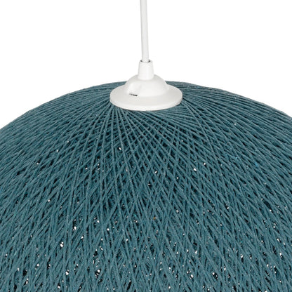 SOLEI 205-0010 Boho Κρεμαστό Φωτιστικό Οροφής με Ντουί 1 x E27 AC 220-240V IP20 - Τιρκουάζ - M40 x Π40 x Υ36