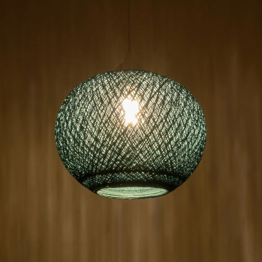 SOLEI 205-0011 Boho Κρεμαστό Φωτιστικό Οροφής με Ντουί 1 x E27 AC 220-240V IP20 - Τιρκουάζ - M30 x Π30 x Υ26