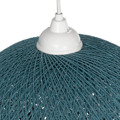 SOLEI 205-0011 Boho Κρεμαστό Φωτιστικό Οροφής με Ντουί 1 x E27 AC 220-240V IP20 - Τιρκουάζ - M30 x Π30 x Υ26