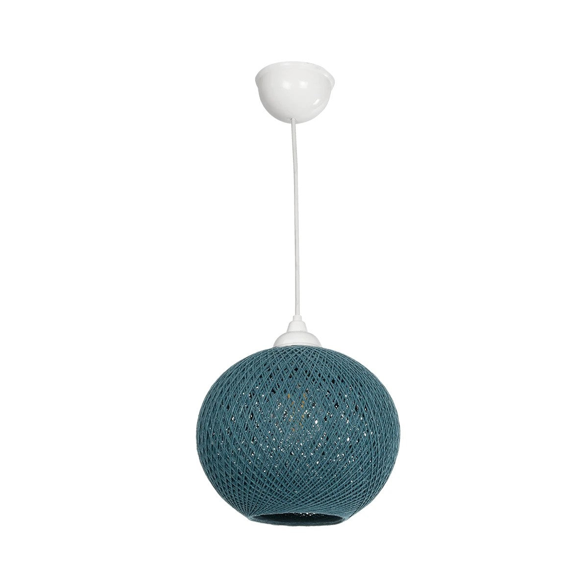 SOLEI 205-0012 Boho Κρεμαστό Φωτιστικό Οροφής με Ντουί 1 x E27 AC 220-240V IP20 - Τιρκουάζ - M20 x Π20 x Υ25