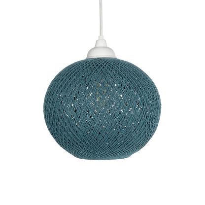 SOLEI 205-0012 Boho Κρεμαστό Φωτιστικό Οροφής με Ντουί 1 x E27 AC 220-240V IP20 - Τιρκουάζ - M20 x Π20 x Υ25