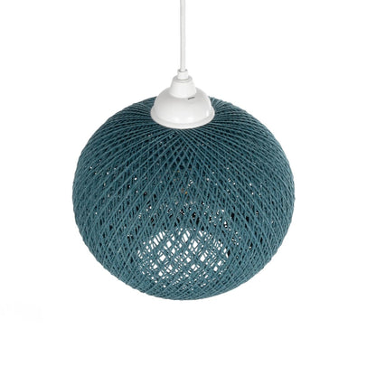 SOLEI 205-0012 Boho Κρεμαστό Φωτιστικό Οροφής με Ντουί 1 x E27 AC 220-240V IP20 - Τιρκουάζ - M20 x Π20 x Υ25