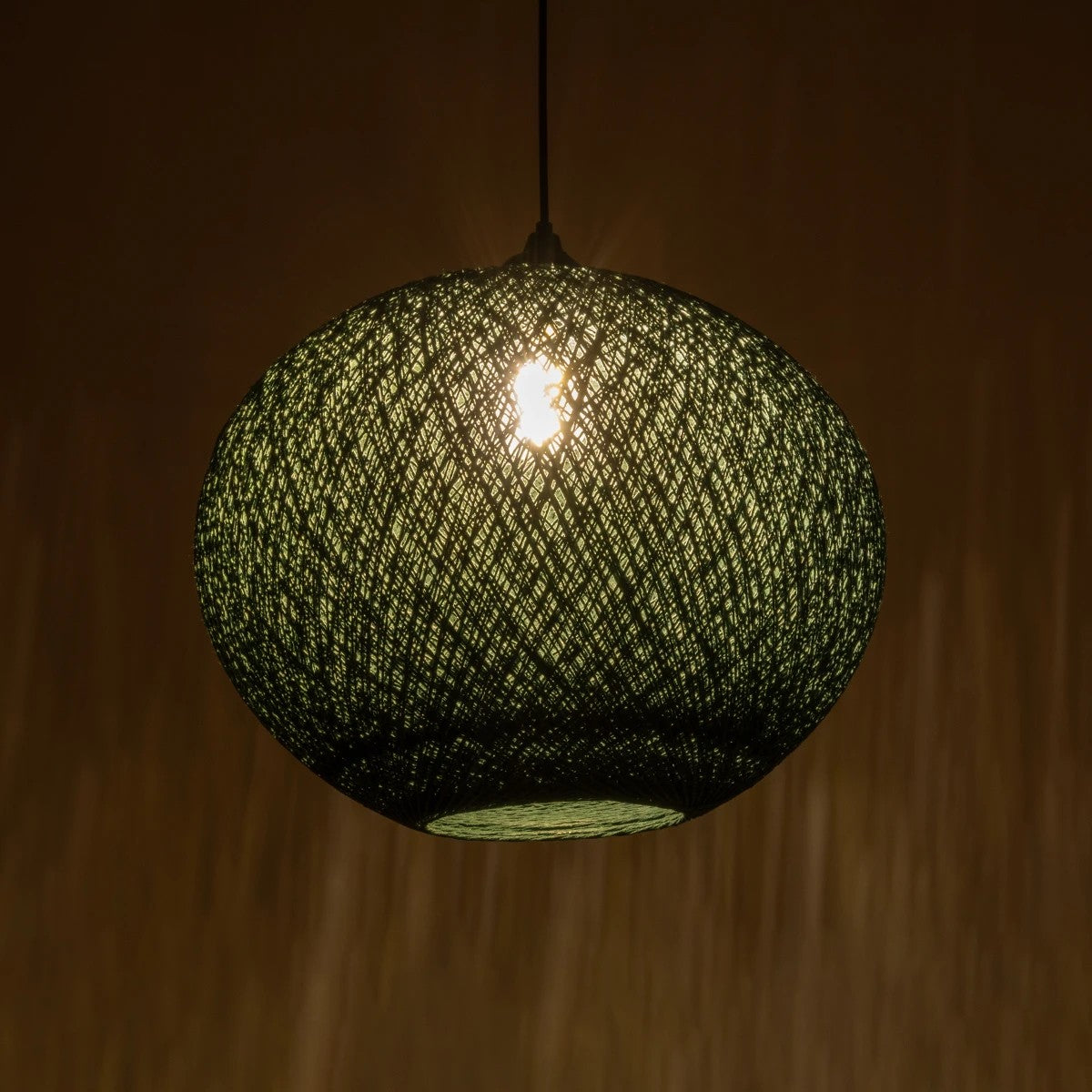 SOLEI 205-0013 Boho Κρεμαστό Φωτιστικό Οροφής με Ντουί 1 x E27 AC 220-240V IP20 - Πράσινο - M40 x Π40 x Υ36