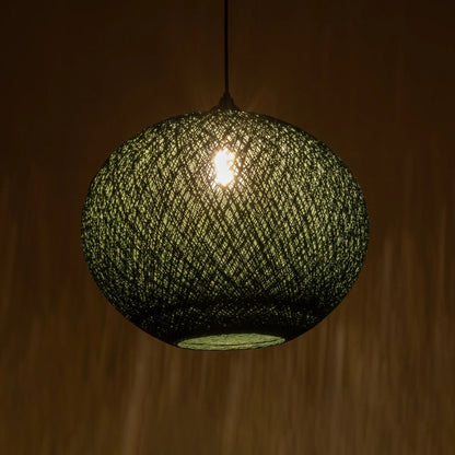 SOLEI 205-0013 Boho Κρεμαστό Φωτιστικό Οροφής με Ντουί 1 x E27 AC 220-240V IP20 - Πράσινο - M40 x Π40 x Υ36