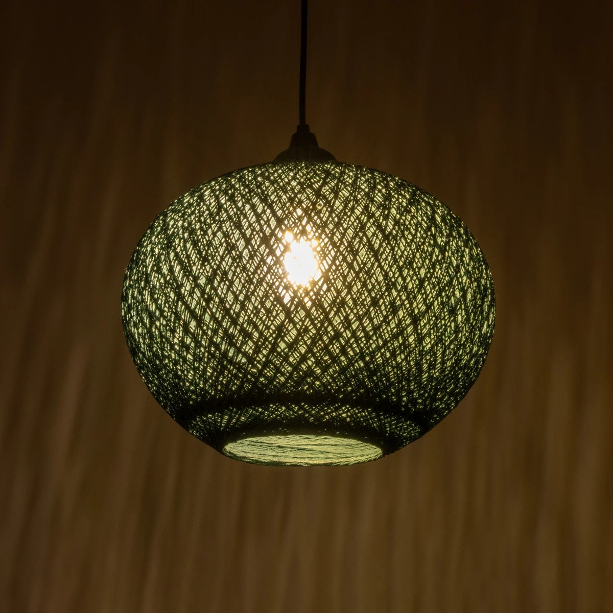 SOLEI 205-0014 Boho Κρεμαστό Φωτιστικό Οροφής με Ντουί 1 x E27 AC 220-240V IP20 - Πράσινο - M30 x Π30 x Υ26