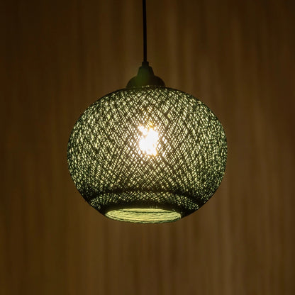 SOLEI 205-0015 Boho Κρεμαστό Φωτιστικό Οροφής με Ντουί 1 x E27 AC 220-240V IP20 - Πράσινο - M20 x Π20 x Υ25