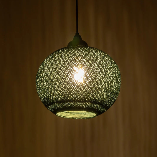 SOLEI 205-0015 Boho Κρεμαστό Φωτιστικό Οροφής με Ντουί 1 x E27 AC 220-240V IP20 - Πράσινο - M20 x Π20 x Υ25