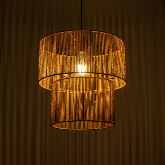 ROXXI 205-0019 Boho Κρεμαστό Φωτιστικό Οροφής με Ντουί 1 x E27 AC 220-240V IP20 - Μπεζ - M35 x Π35 x Υ37