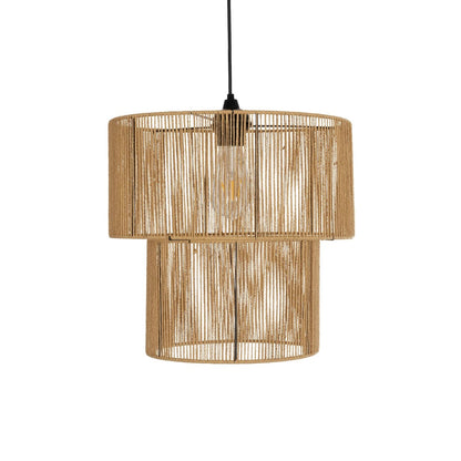 ROXXI 205-0019 Boho Κρεμαστό Φωτιστικό Οροφής με Ντουί 1 x E27 AC 220-240V IP20 - Μπεζ - M35 x Π35 x Υ37