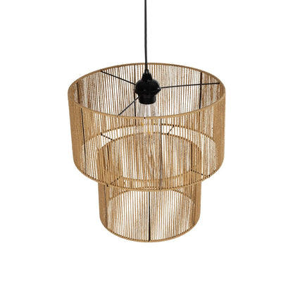 ROXXI 205-0019 Boho Κρεμαστό Φωτιστικό Οροφής με Ντουί 1 x E27 AC 220-240V IP20 - Μπεζ - M35 x Π35 x Υ37