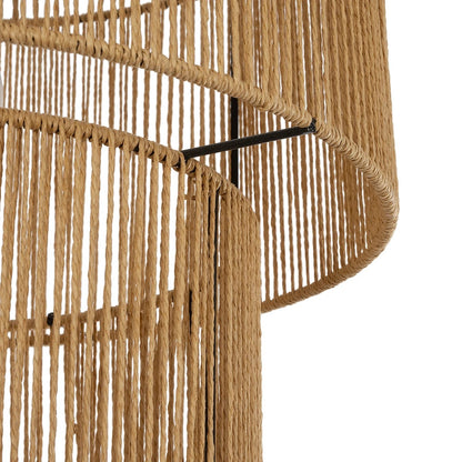 ROXXI 205-0019 Boho Κρεμαστό Φωτιστικό Οροφής με Ντουί 1 x E27 AC 220-240V IP20 - Μπεζ - M35 x Π35 x Υ37